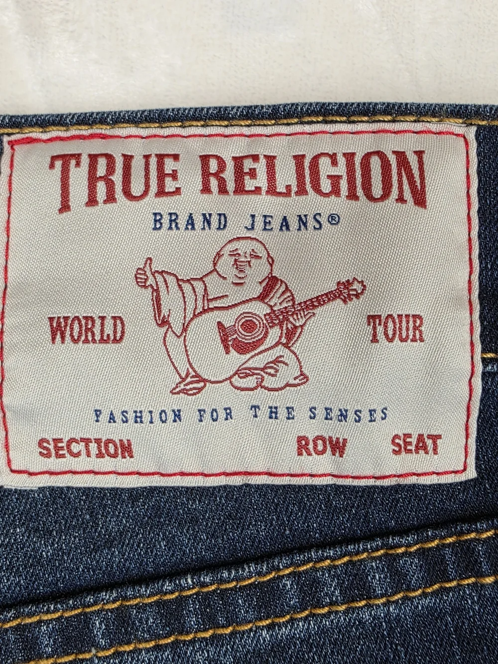 True Religion Ricky Relaxed Straight Jeans Men's 32x34 Dark Wash NWT